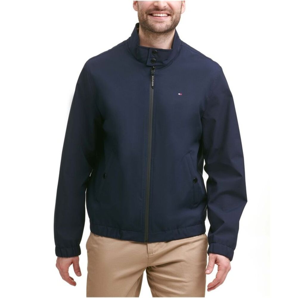 Tommy Hilfiger Mens Stand Collar Bomber Jacket, NWT